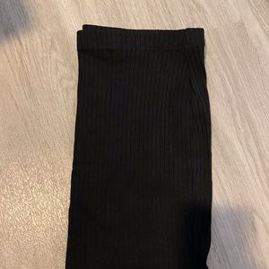 Cotton On Black Ribbed Skirt (M)